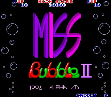 Miss Bubble 2 screen shot title